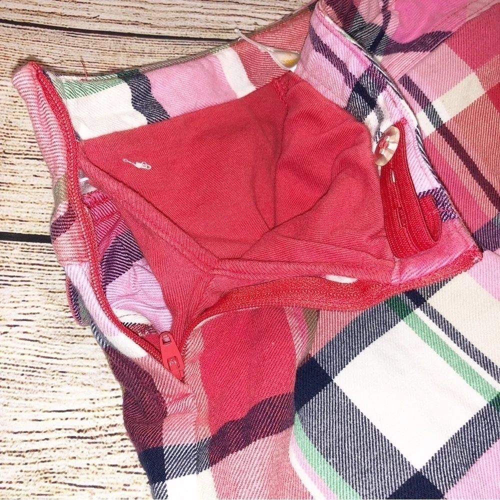 Gymboree Pink, Blue and Green Plaid A Line Skort Size 5